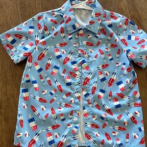 Kids Blue Popsicle Print Shirt